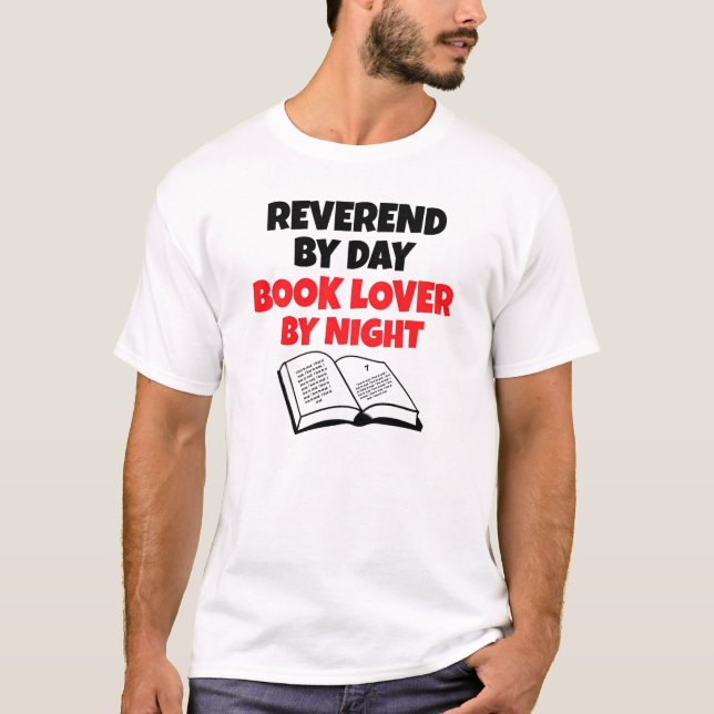 Book Lover Reverend T-Shirt (Front)