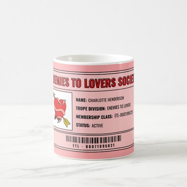 Book Lover Romance Reader's Pink Custom Mug (Center)