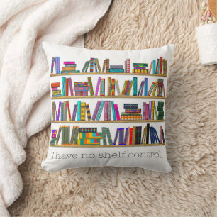 Book Lover’s “I have no shelf control” personalise Cushion