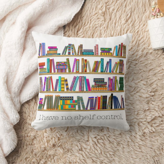 Book Lover’s “I have no shelf control” personalise Cushion (Blanket)