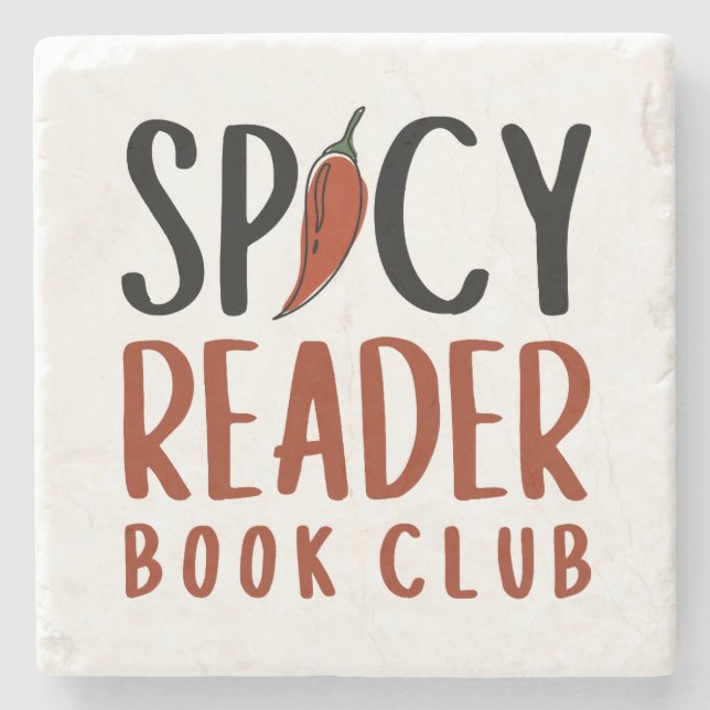 Book Lover Spicy Reader Book Club Gift Stone Coaster (Front)