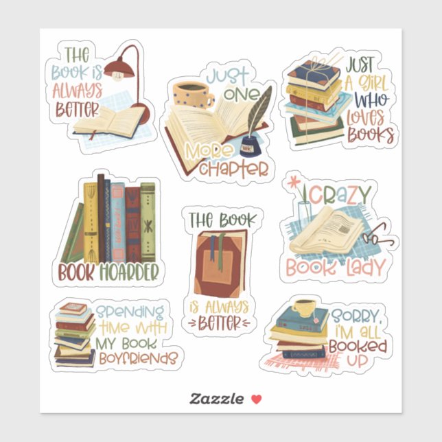 Book Lover Stickers (Sheet)