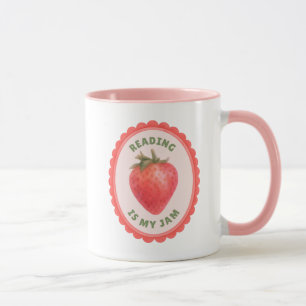Book Lover Strawberry Pun Reading is My Jam Mug