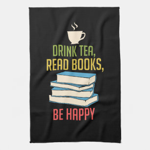 Book Lover - Tea Books Happy Tea Towel