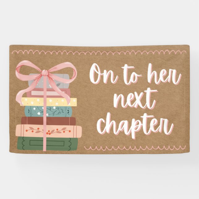 Book Lover Theme Bridal Shower Banner Decor (Horizontal)