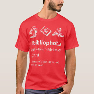 Book Lover Tops Abibliophobia Definition Reader Te