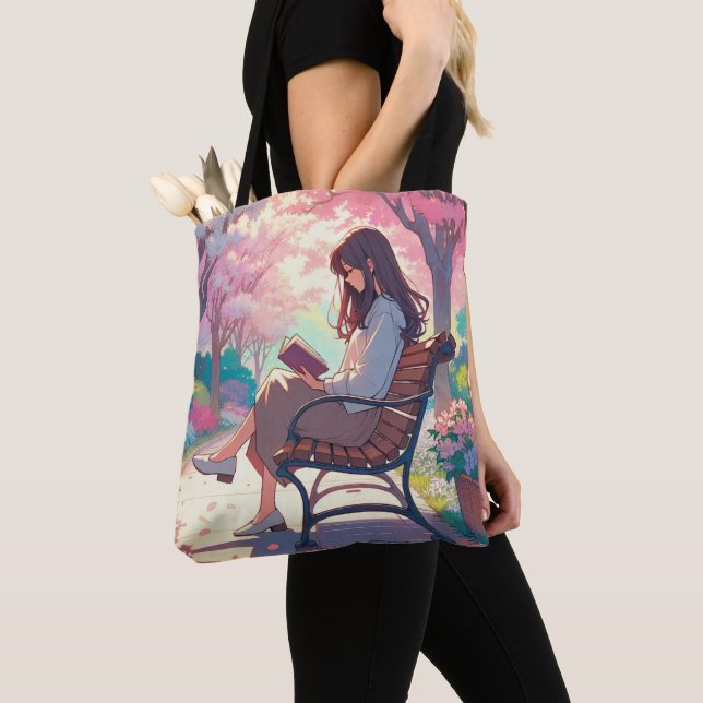 Book Lover Tote Bag (Close Up)