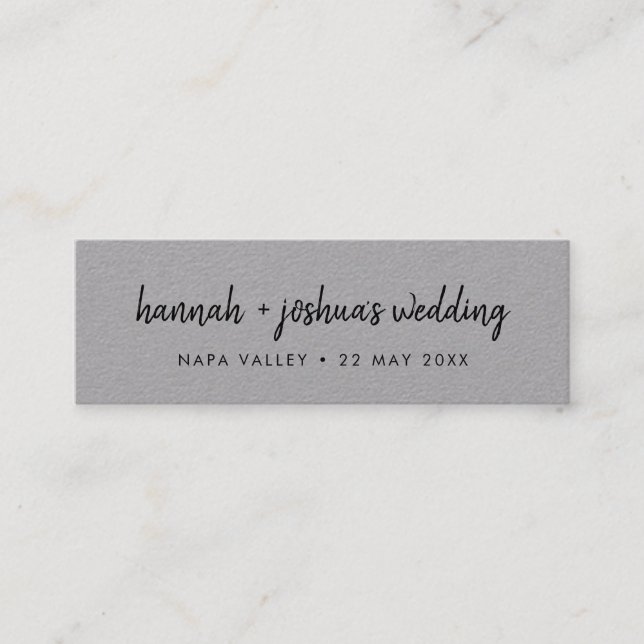 Book Lover Wedding | Favour Mini Bookmark Card (Front)