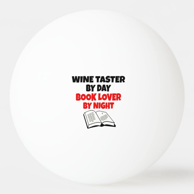 Book Lover Wine Taster Ping Pong Ball (Front)