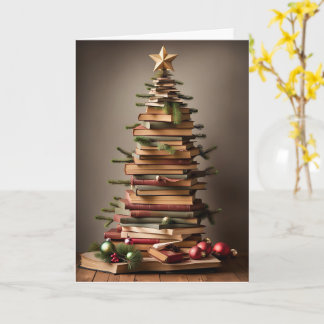 Book Lover Xmas Tree Card