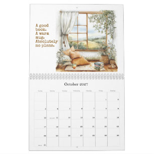 Book Lovers and Coffee Calendar