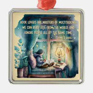 Book Lovers Are Masters of Multitasking  Metal Tree Decoration