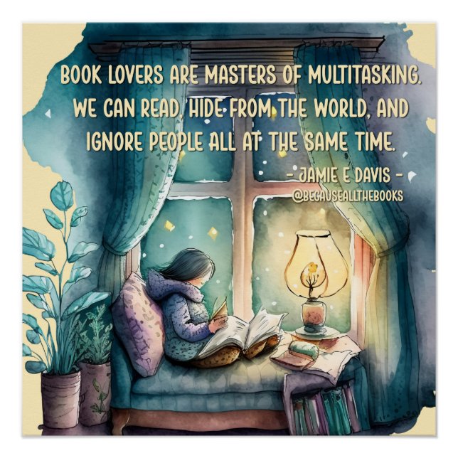 Book Lovers Are Masters of Multitasking  Poster (Front)