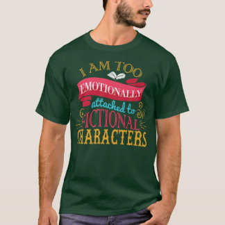 Book Lovers Attached, Fictional Characters Librari T-Shirt
