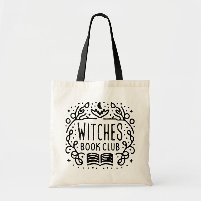 Book lovers club witch academia aesthetic tote bag (Front)