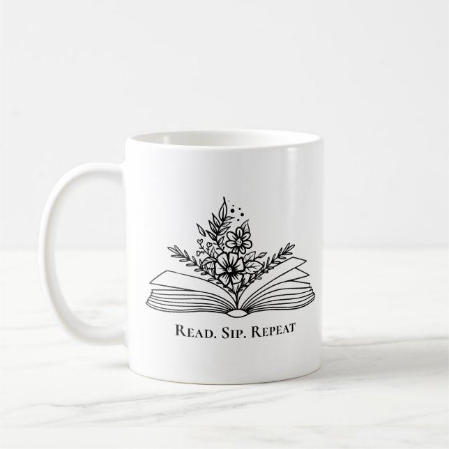 Book Lover's Coffee Mug (Left)