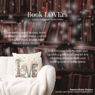 Book LOVErs Custom Designed Throw Pillow