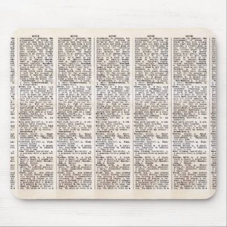 Book Lover's Dictionary Page Mouse Pad
