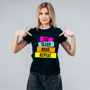 Book Lover's Eat Sleep Read Repeat T-Shirt