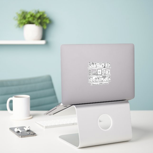 Book Lover's Funny Quote Monogram (Laptop On Desk)