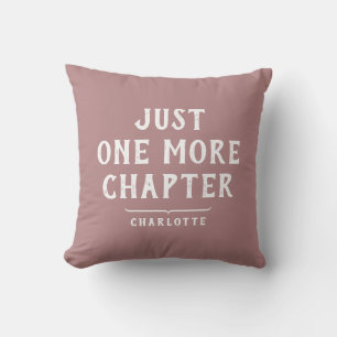 Book Lover's Funny Saying Dusty Pink Personalised Cushion
