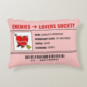 Book Lover's Funny Trope Sayings Pink Custom Decorative Cushion
