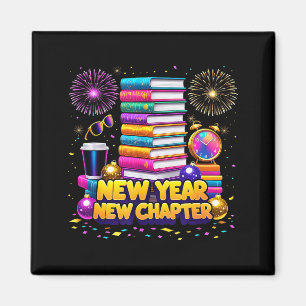 Book Lovers Happy New Year Chapter 2026 Bookworm F Magnet
