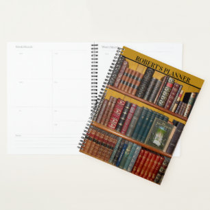 Book Lovers Hard Cover Classic Library - Planner