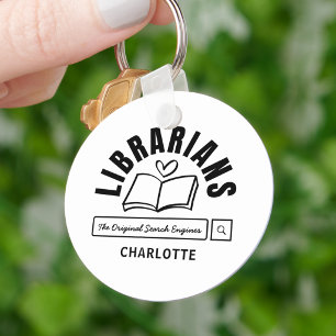 Book Lovers Librarian Funny Saying Gift Key Ring