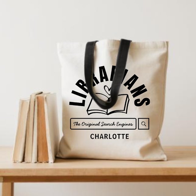 Book Lovers Librarian Funny Saying Gift Tote Bag (Creator Uploaded)