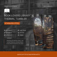 Book Lovers Library Thermal Tumbler