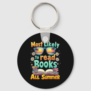 Book Lovers Most Likely To Read Books All Summer Key Ring