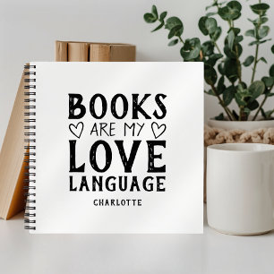 Book Lovers Saying Personalised Spiral Notebook