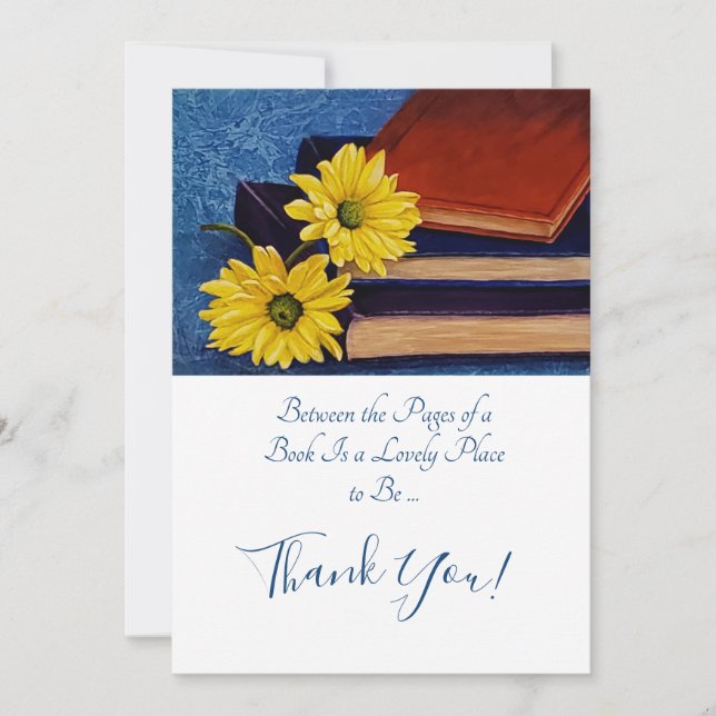Book Lovers Thank You Card (Front)