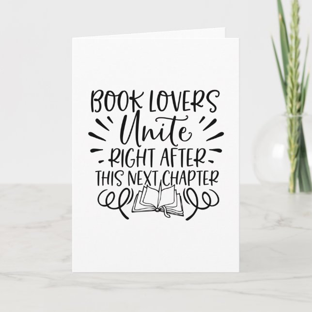 Book Lovers Unite - Book Lover Card (Front)