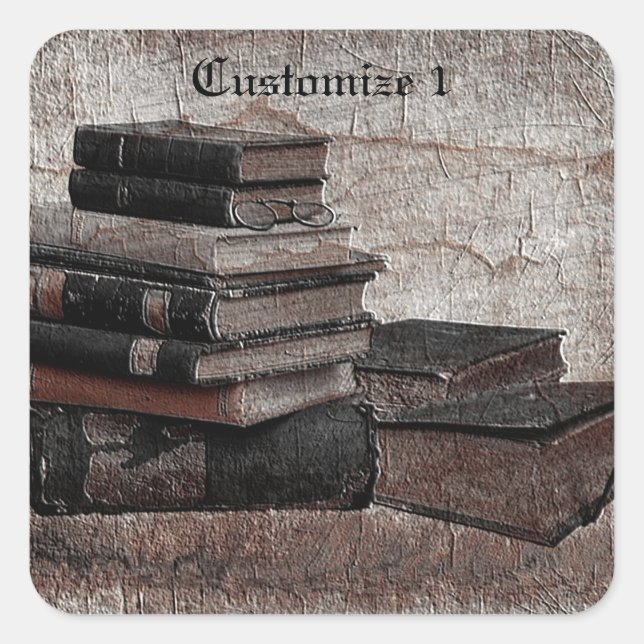 Book Lovers Vintage   Square Sticker (Front)