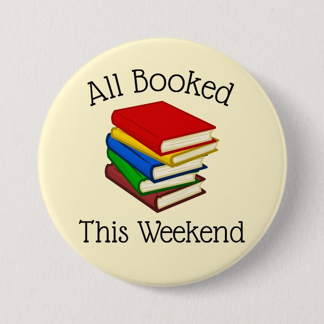 Book Lovers Weekend Button (Front)