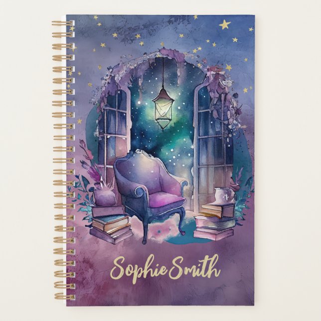 Book Lovers Whimsical Reading Nook Planner (Front)