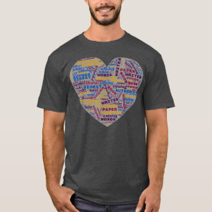 Book Lovers Word Cloud Readers Funny Librarian Men T-Shirt