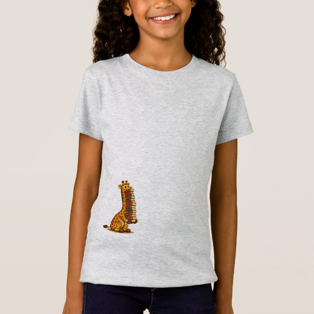 Book‑Loving Giraffe T-Shirt (Front)