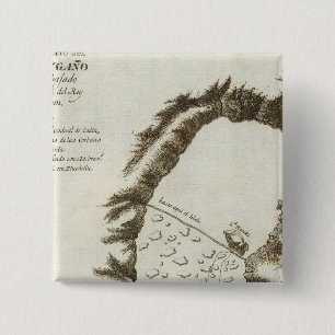 Book Map of Alaska 15 Cm Square Badge