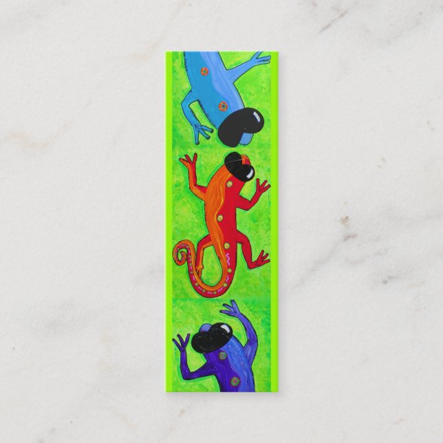 Book mark - Lizards in sunglasses Mini Business Card (Front)