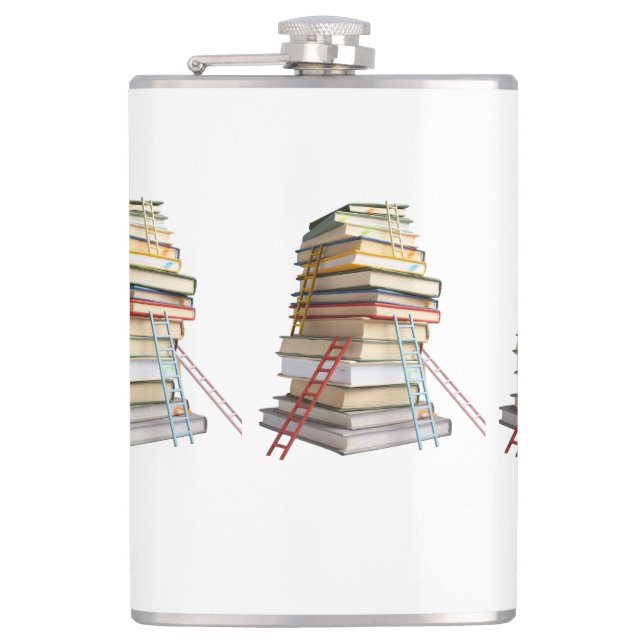 Book Mug Gifts for Book Lovers Hip Flask (Front)