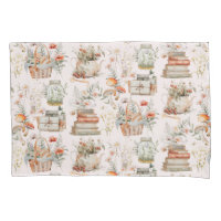 Book Mushroom Floral Whimsical Cottagecore Pattern