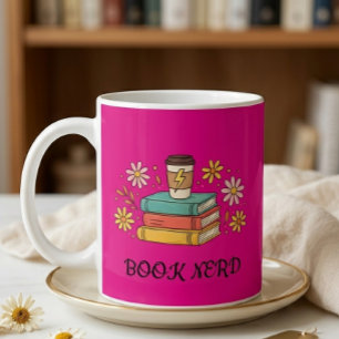 Book Nerd Aesthetic Stylish Elegant Gift Minimal Coffee Mug