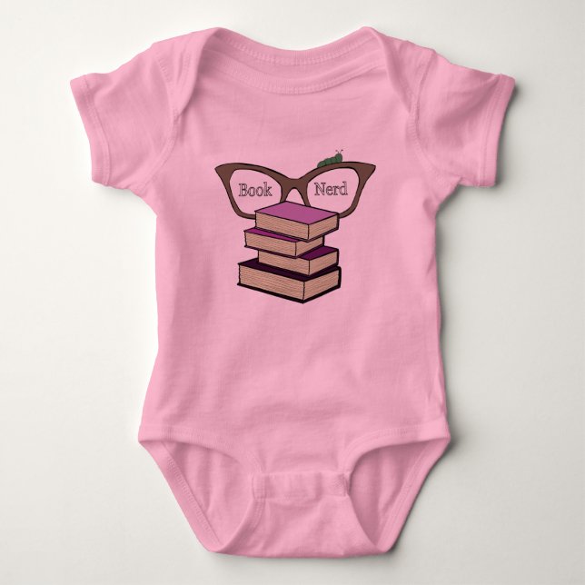 Book Nerd  Baby Bodysuit (Front)