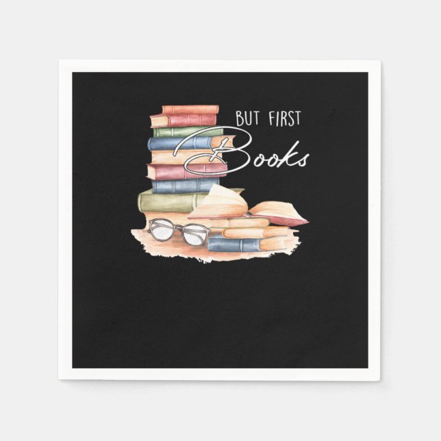 Book Nerd Bibliophile Book Lover Literature Readin Napkin (Front)