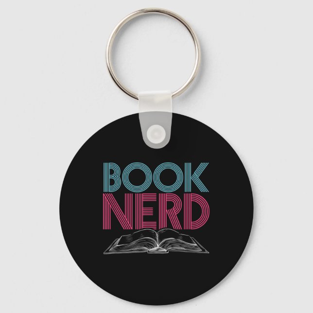Book Nerd Funny Graphic Inspirational Reading Quot Key Ring (Front)
