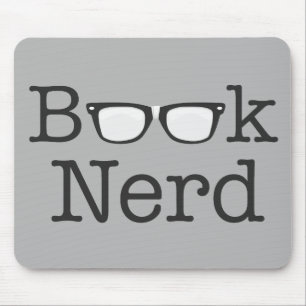 Book Nerd Funny Spectacles Text Mouse Pad