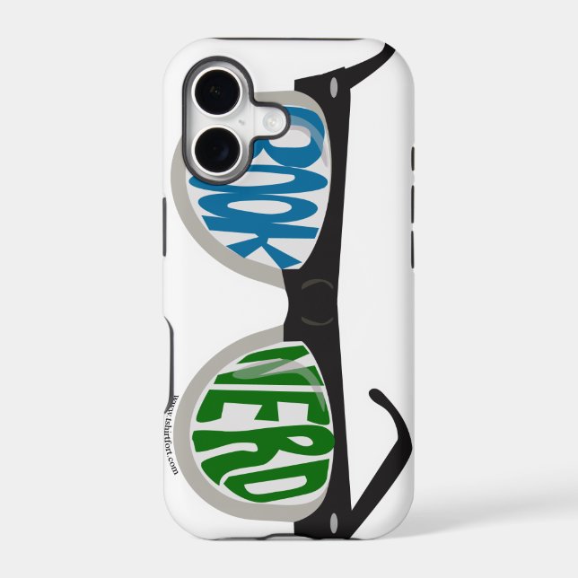 Book Nerd Glasses Fun Reader Cartoon Design (Back)